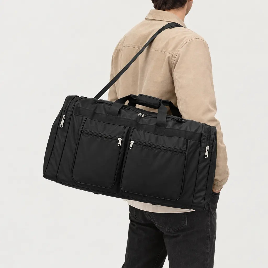 Sac de voyage pliable - noir - 2 porte-arriere