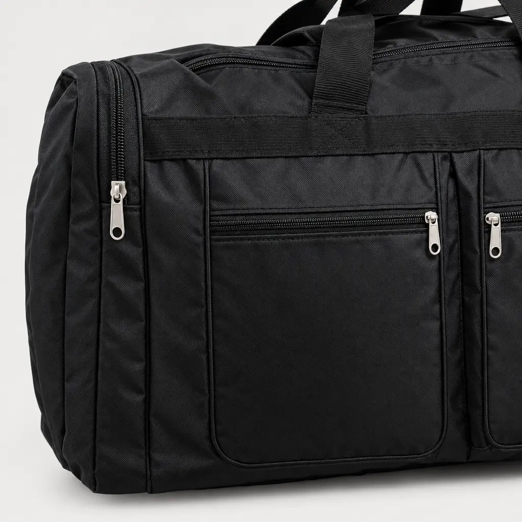 Sac de voyage pliable - noir - 4 macro