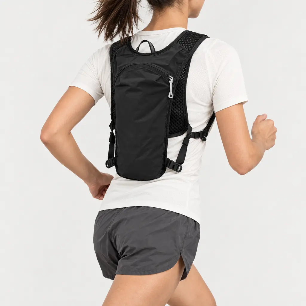 Gilet d’hydratation trail - noir - 2 porte-arriere