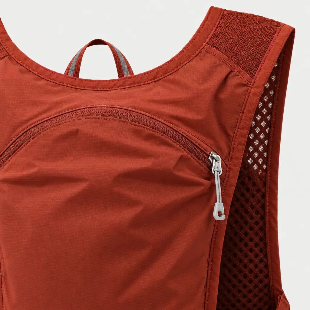 Gilet d’hydratation trail - rouge - 4 macro