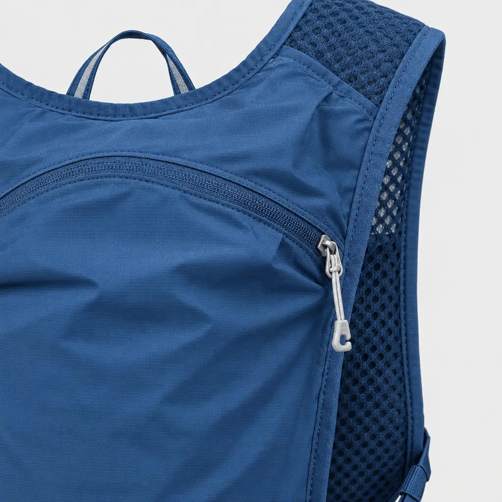 Gilet d’hydratation trail - bleu - 4 macro