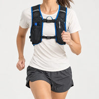 Gilet d’hydratation trail - noir bleu - 3 porte-face