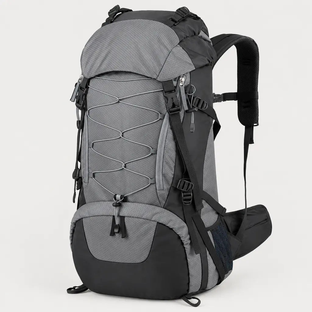 Sac à dos de randonnée en nylon - gris - 1 produit