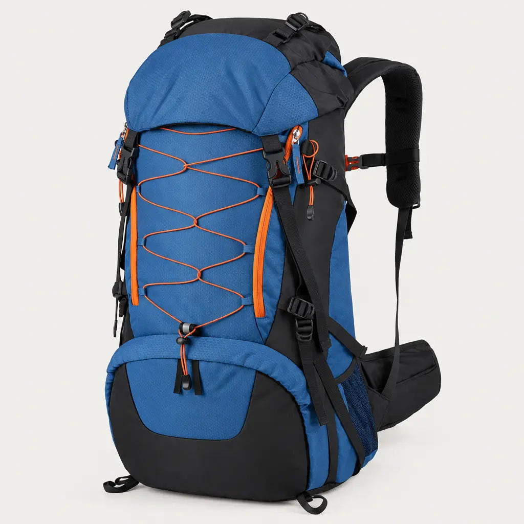 Sac à dos de randonnée en nylon - bleu - 1 produit