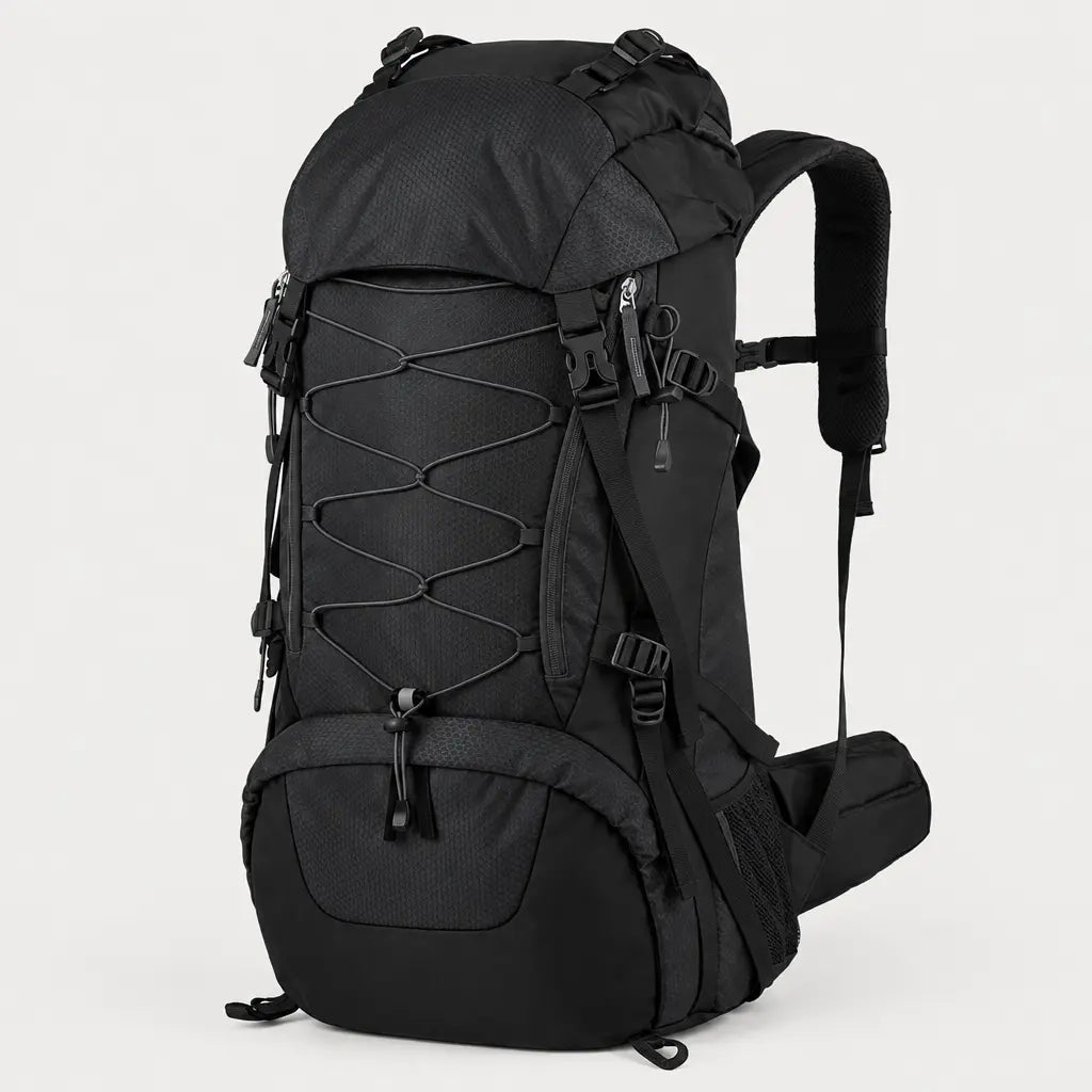 Sac à dos de randonnée en nylon - noir - 1 produit