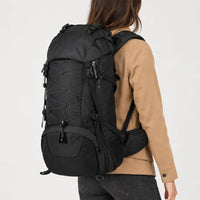 Sac à dos de randonnée en nylon - noir - 2 porte-arriere