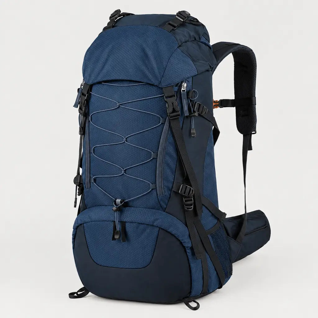 Sac à dos de randonnée en nylon - bleu fonce - 1 produit