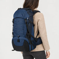 Sac à dos de randonnée en nylon - bleu fonce - 2 porte-arriere
