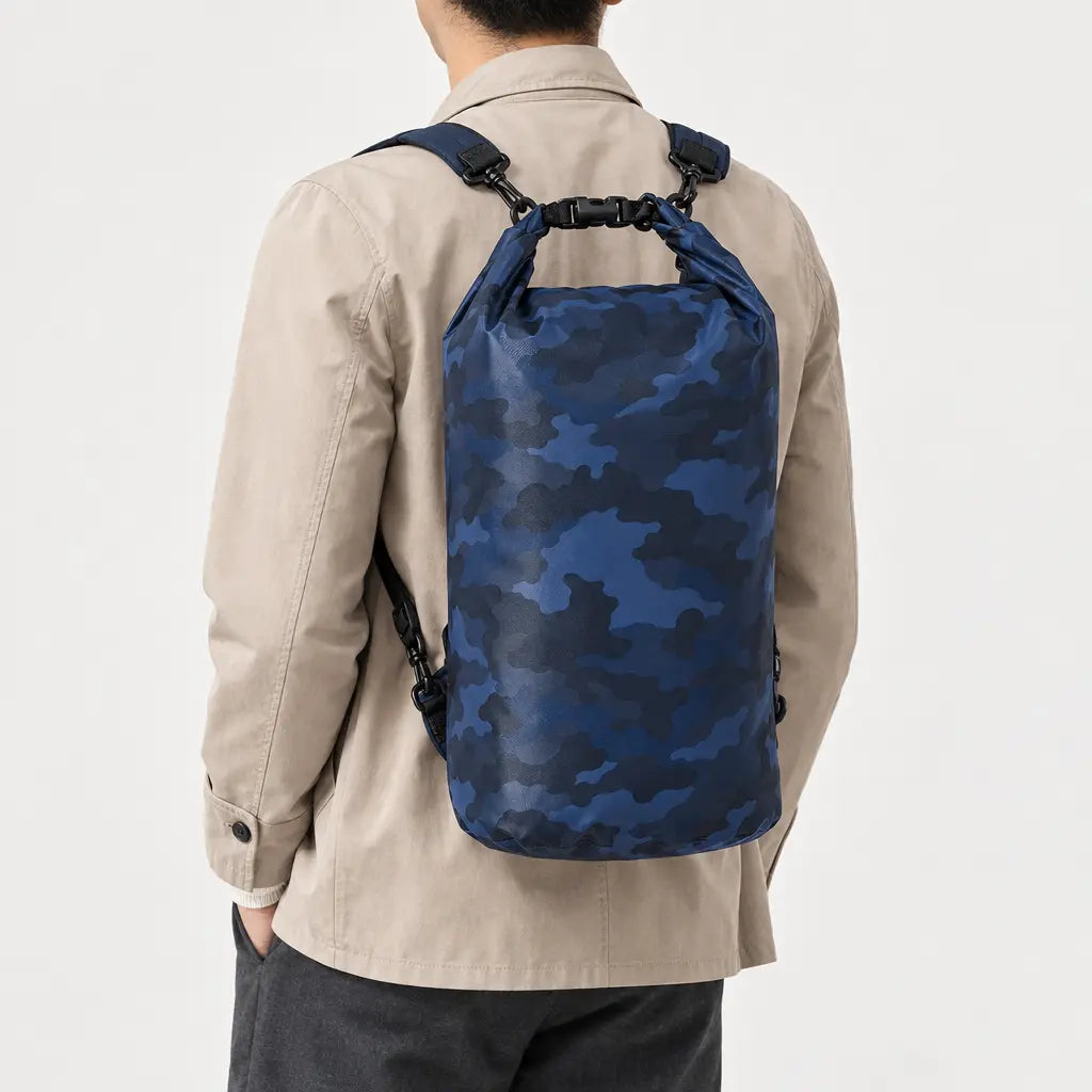 Sac étanche flottant pour kayak - bleu fonce - 2 porte-arriere