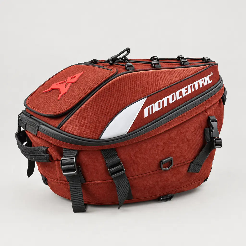 Sacoche de selle moto imperméable - rouge - 1 produit