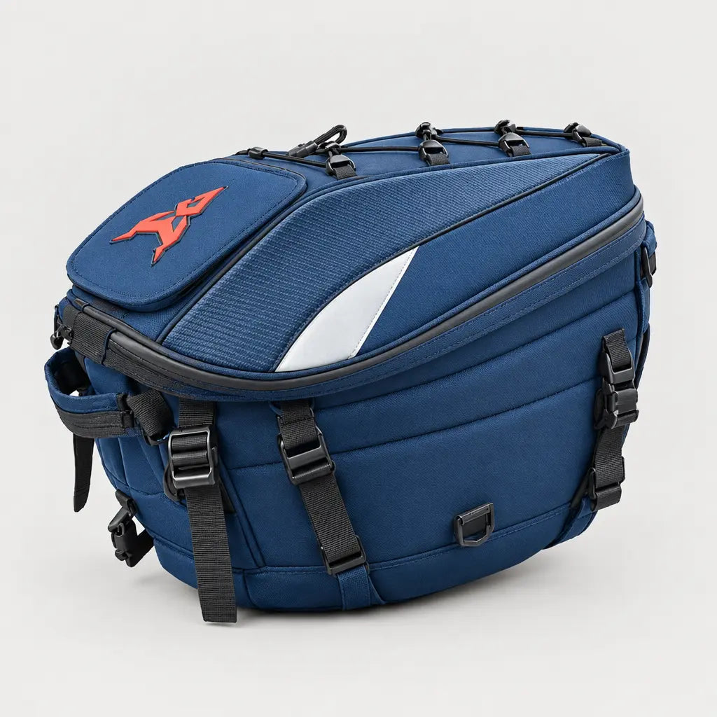 Sacoche de selle moto imperméable - bleu - 1 produit