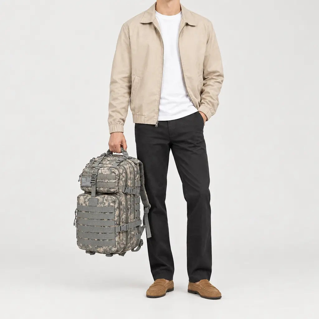 Sac à dos tactique imperméable - acu - 3 porte-face