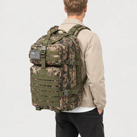 Sac à dos tactique imperméable - camo vert - 2 porte-arriere