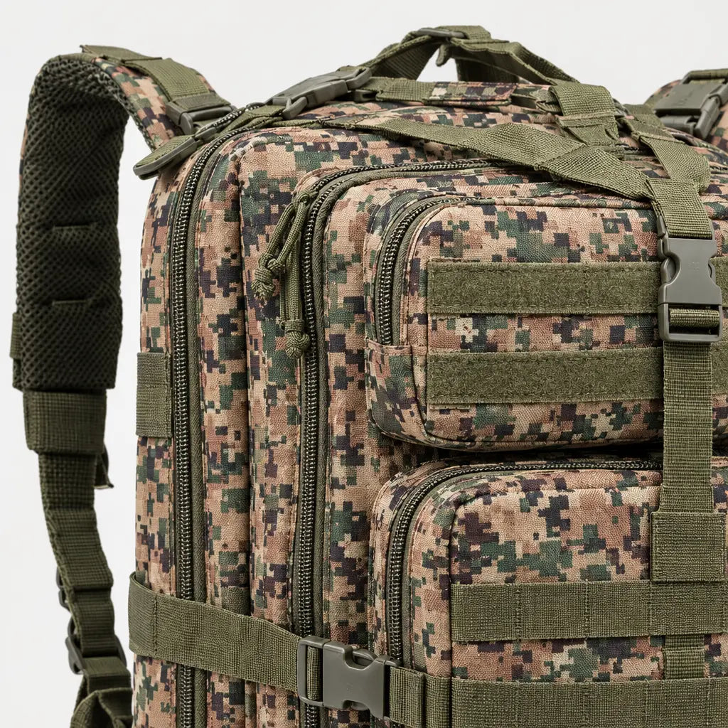 Sac à dos tactique imperméable - camo vert - 4 macro