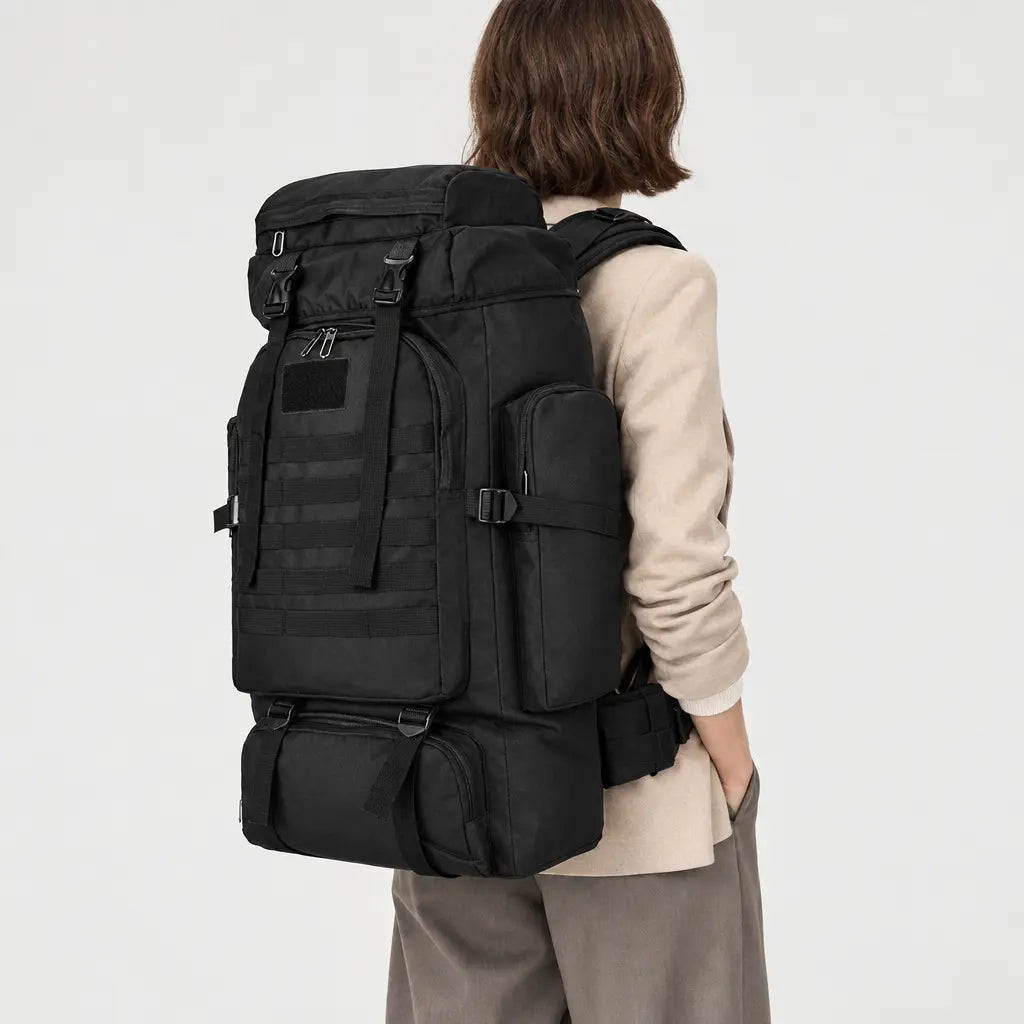 Sac à dos militaire tactique - noir - 2 porte-arriere