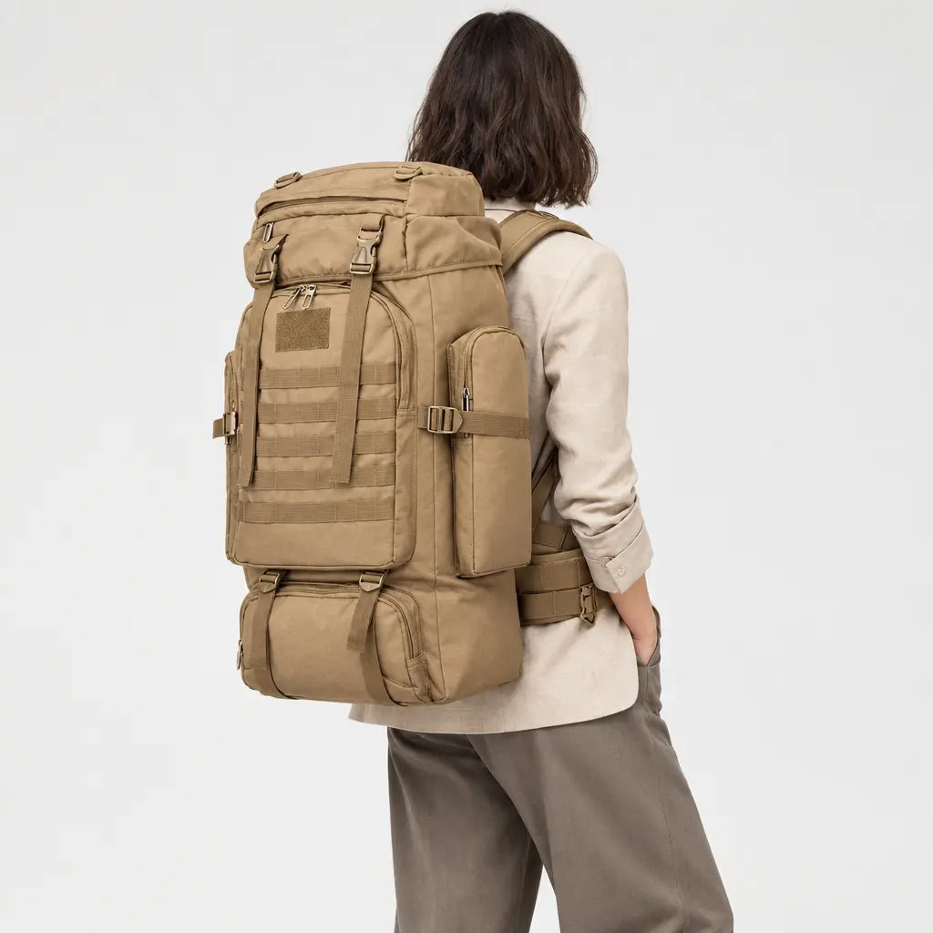 Sac à dos militaire tactique - desert - 2 porte-arriere