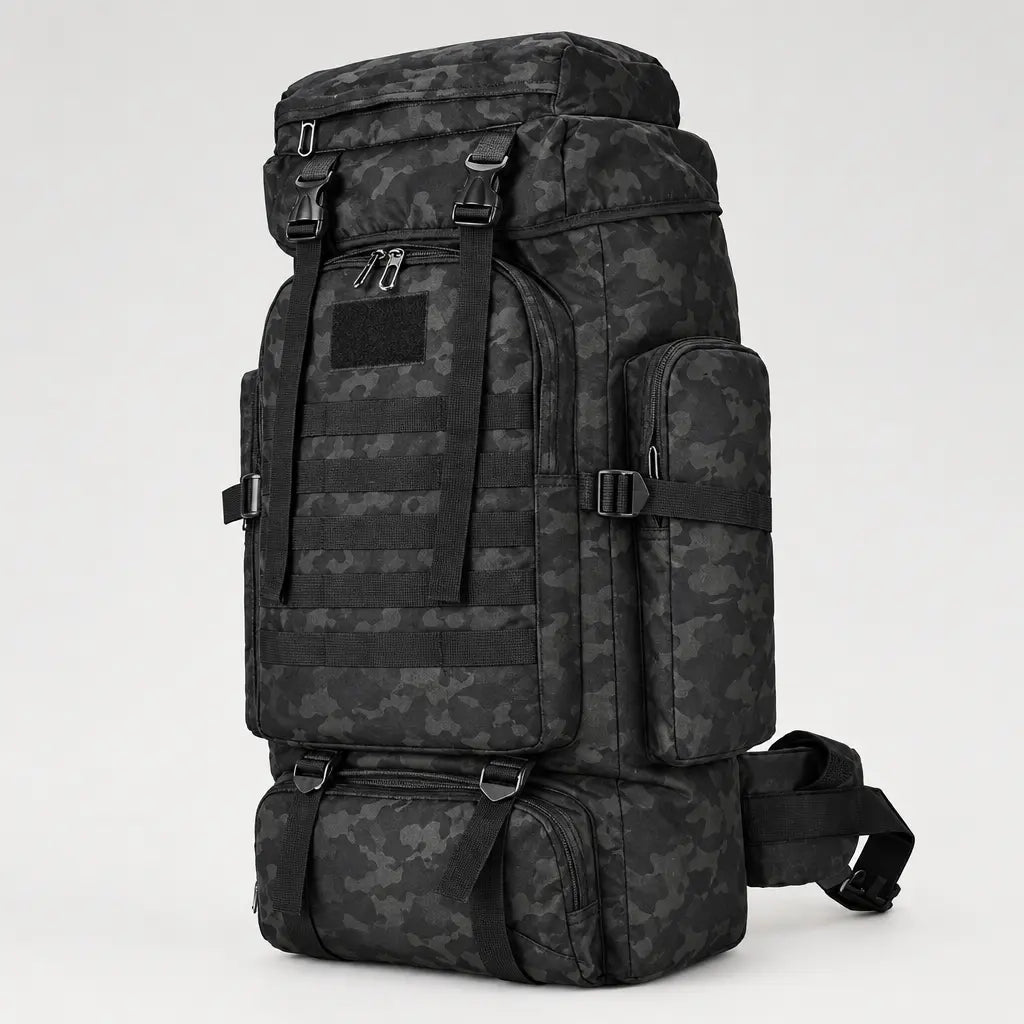 Sac à dos militaire tactique - camo noir - 1 produit