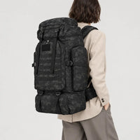 Sac à dos militaire tactique - camo noir - 2 porte-arriere