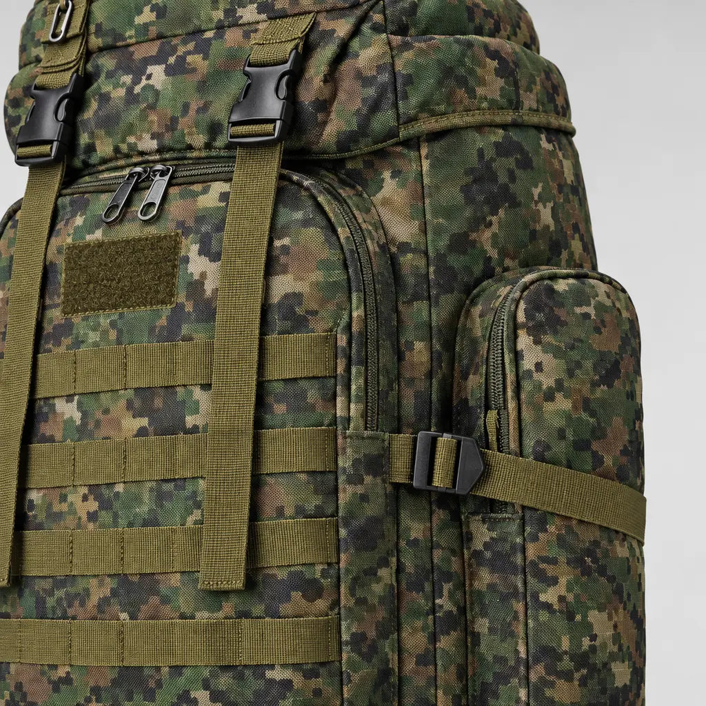 Sac à dos militaire tactique - camo vert - 4 macro