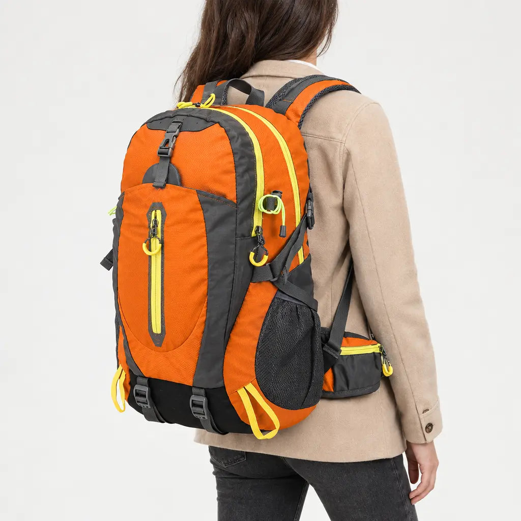 Sac à dos randonnée pour ordinateur - orange - 2 porte-arriere