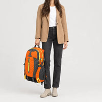 Sac à dos randonnée pour ordinateur - orange - 3 porte-face