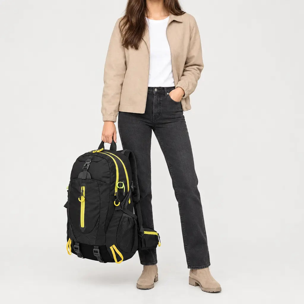 Sac à dos randonnée pour ordinateur - noir - 3 porte-face
