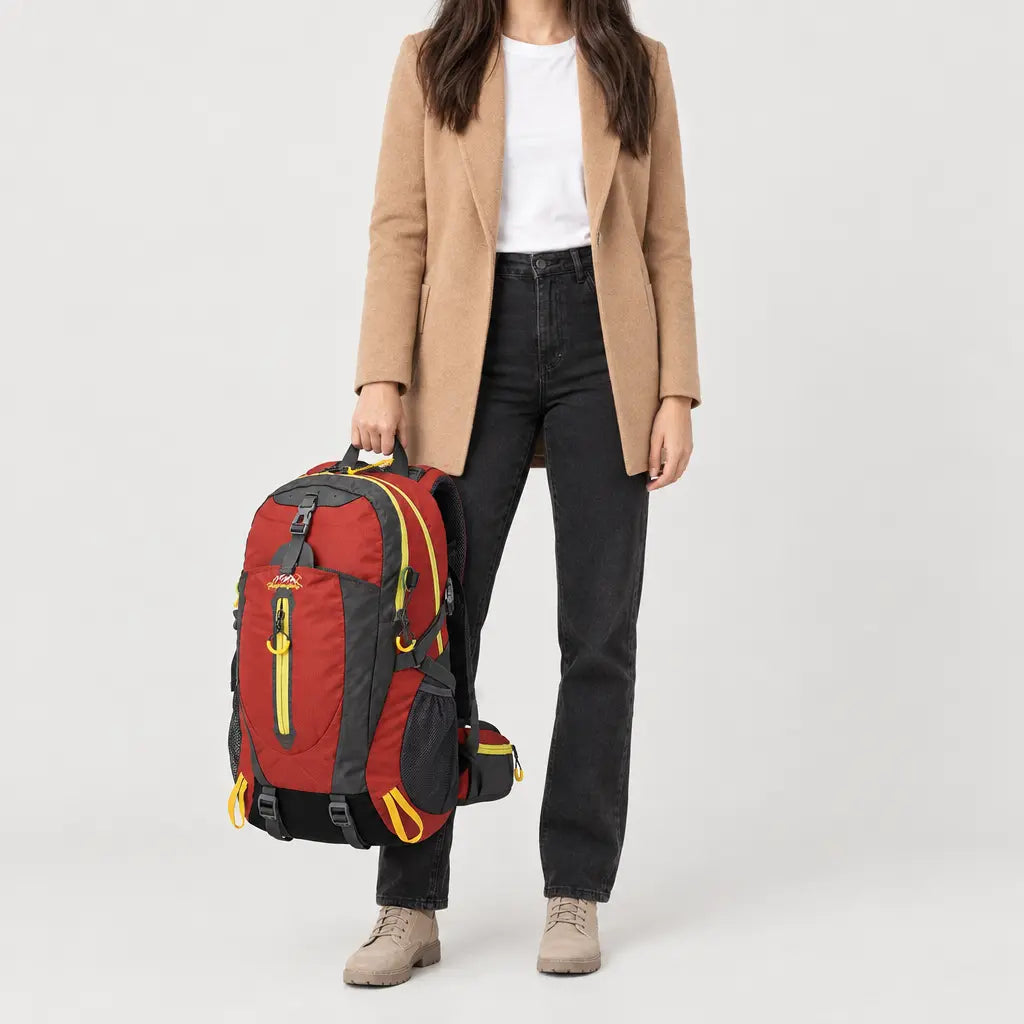 Sac à dos randonnée pour ordinateur - rouge - 3 porte-face