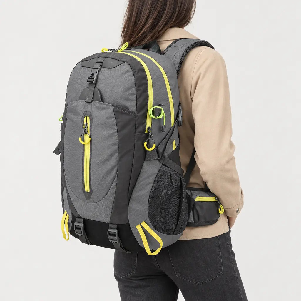 Sac à dos randonnée pour ordinateur - gris - 2 porte-arriere