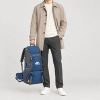 Sac à dos de randonnée imperméable - bleu - 3 porte-face