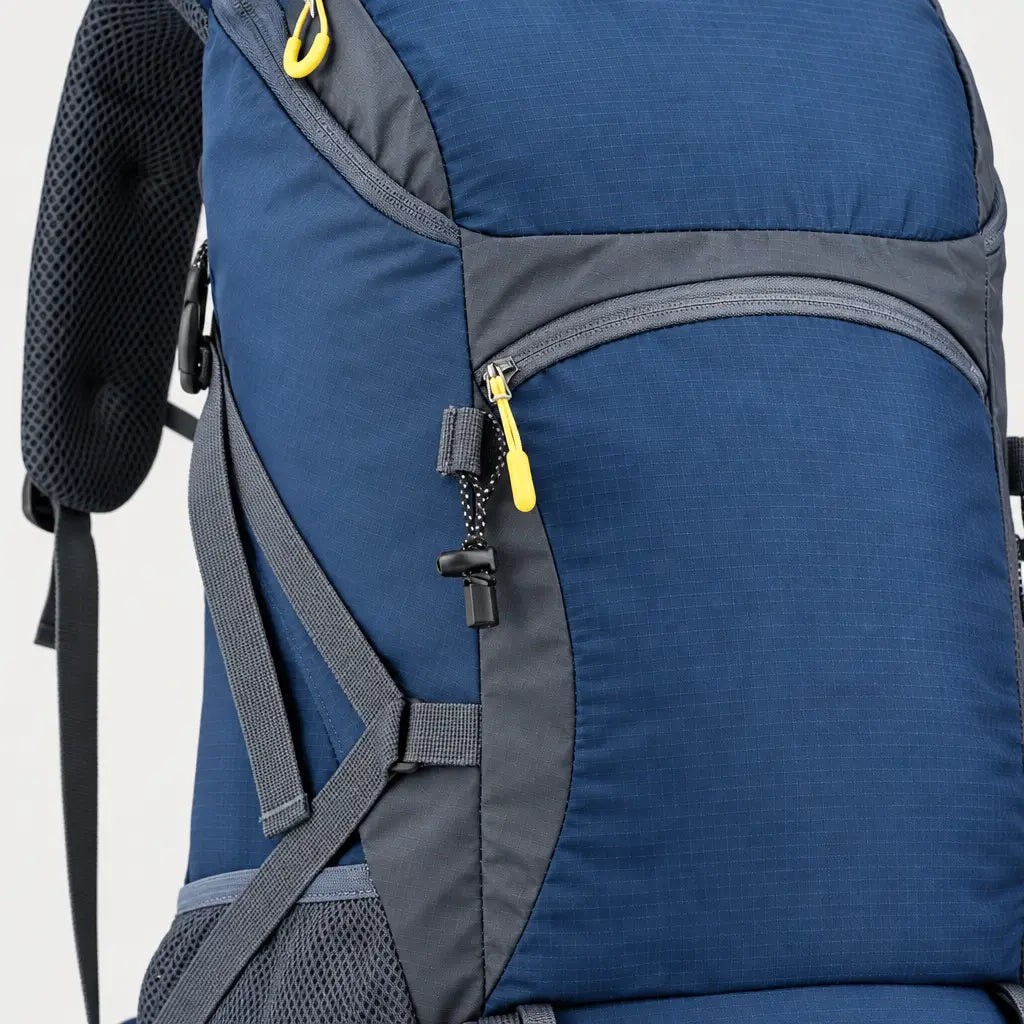 Sac à dos de randonnée imperméable - bleu - 4 macro