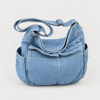 Sac bandoulière en jean - bleu-clair - produit