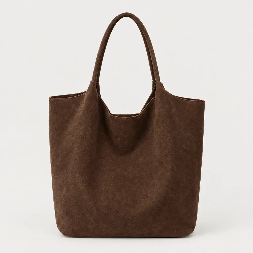 Sac à main femme en daim zippé - cafe - 1 produit