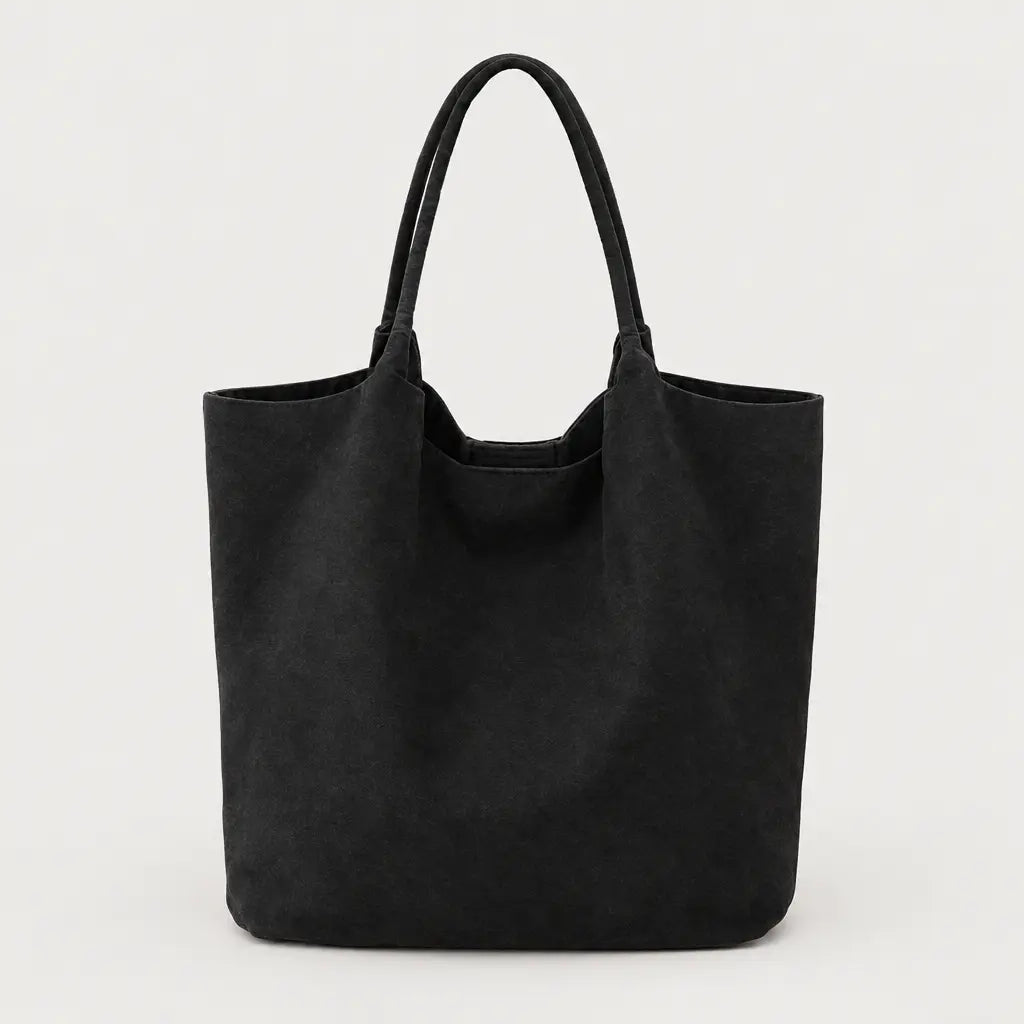 Sac à main femme en daim zippé - noir - 1 produit