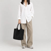 Sac à main femme en daim zippé - noir - 3 porte-face