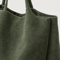 Sac à main femme en daim zippé - vert - 4 macro