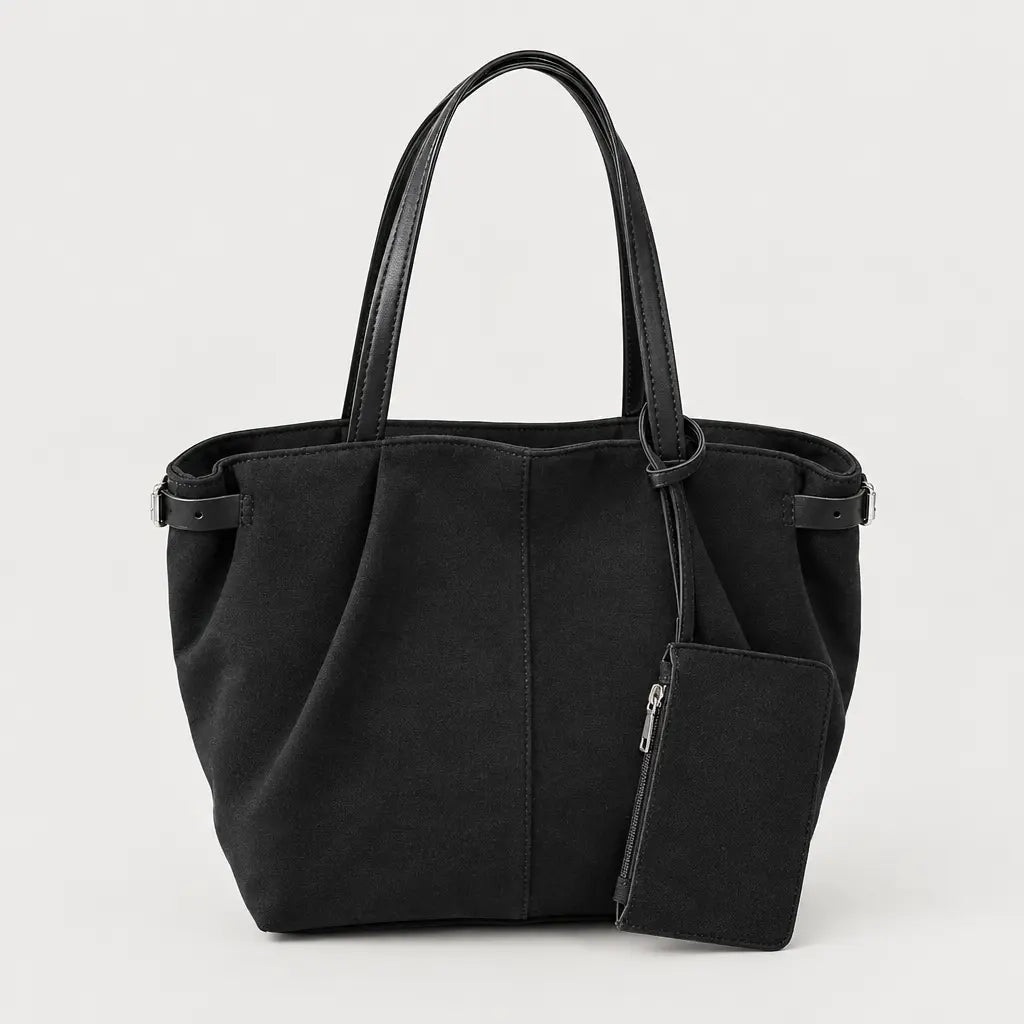 Sac cabas femme en daim - noir - 1 produit