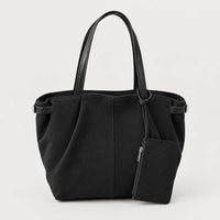 Sac cabas femme en daim - noir - 1 produit