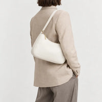 Sac baguette femme compact - blanc - 2 porte-arriere