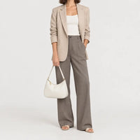 Sac baguette femme compact - blanc - 3 porte-face