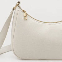 Sac baguette femme compact - blanc - 4 macro