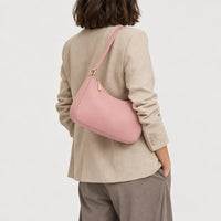 Sac baguette femme compact - rose - 2 porte-arriere