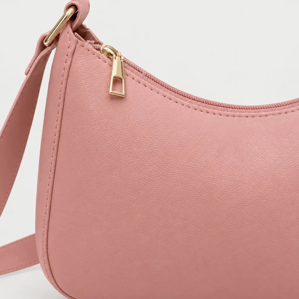 Sac baguette femme compact - rose - 4 macro