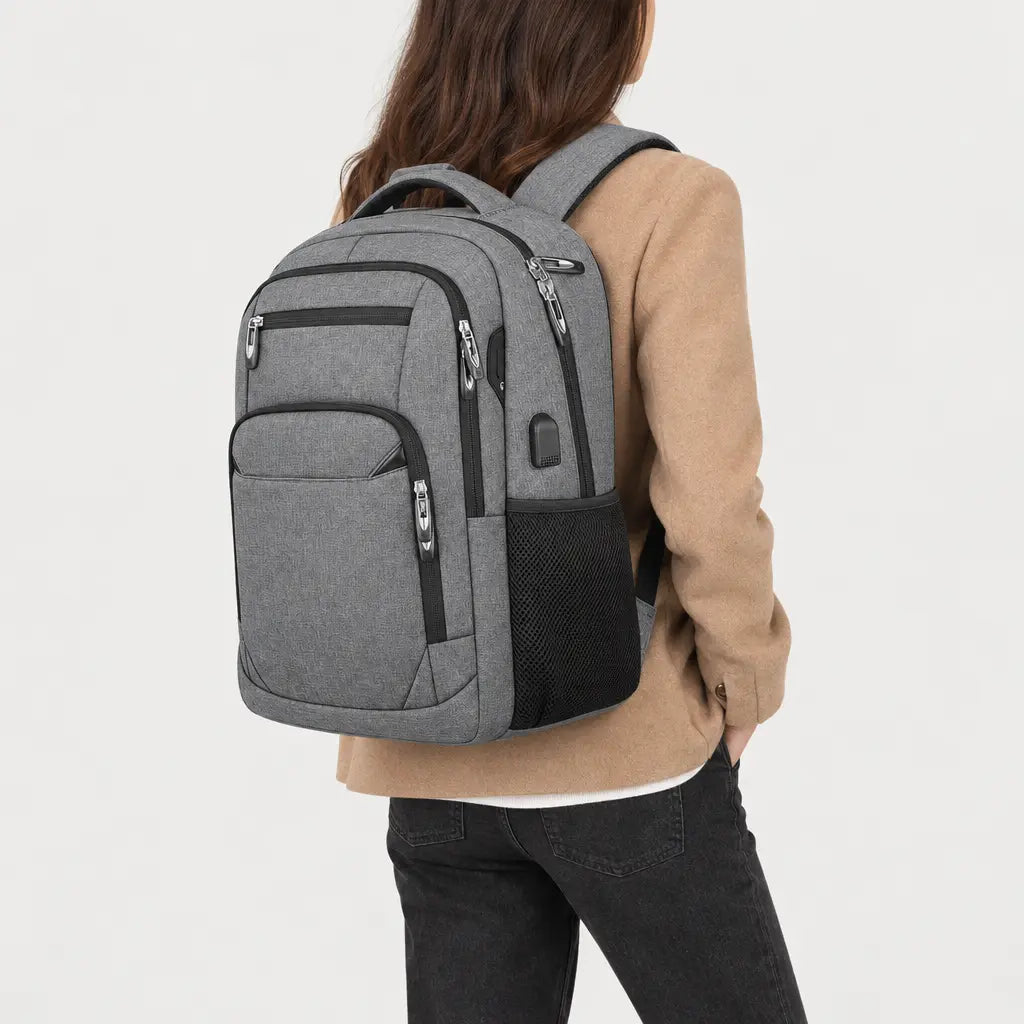 Sac à dos photo imperméable - gris - 2 porte-arriere