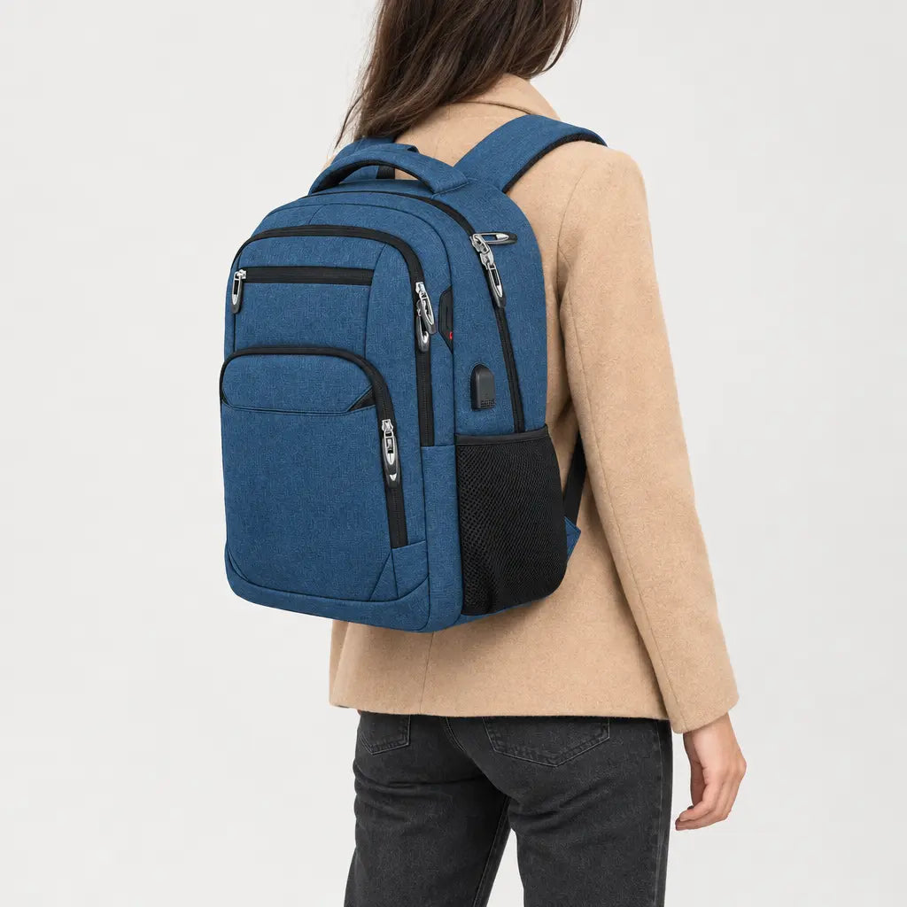 Sac à dos photo imperméable - bleu - 2 porte-arriere