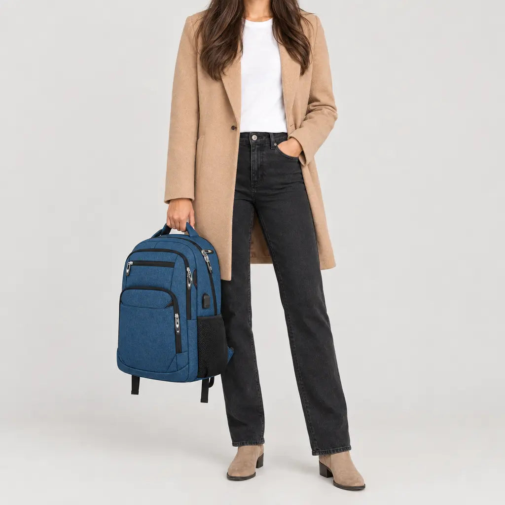 Sac à dos photo imperméable - bleu - 3 porte-face