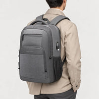 Sac ordinateur avec port USB - gris - 2 porte-arriere