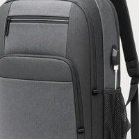 Sac ordinateur avec port USB - gris - 4 macro