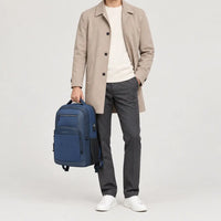 Sac ordinateur avec port USB - bleu - 3 porte-face