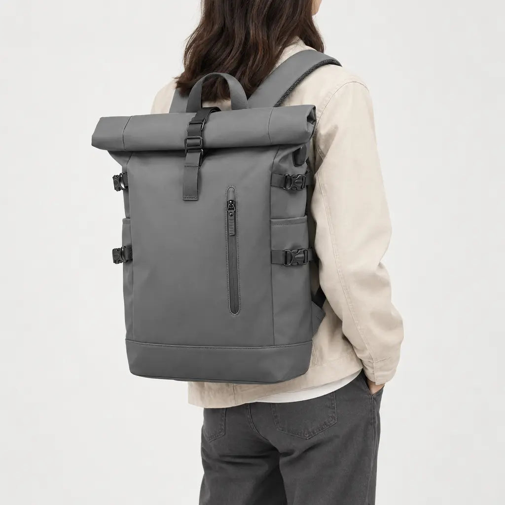 Sac ordinateur extensible - gris - 2 porte-arriere