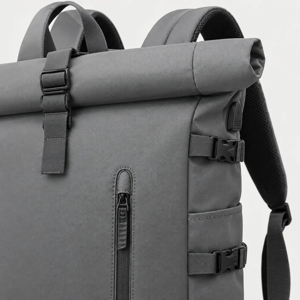 Sac ordinateur extensible - gris - 4 macro